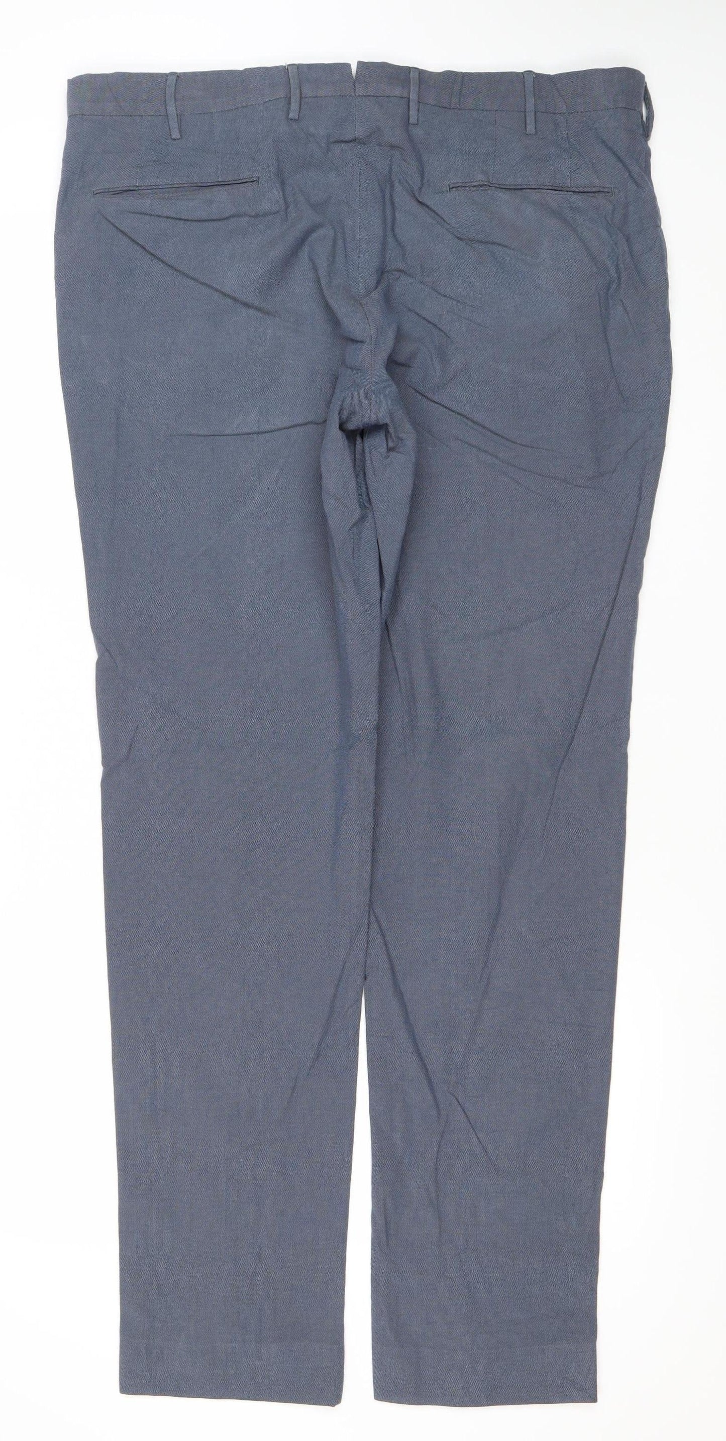 Incotex Men Blue 2XL Slim Fit Chino Trousers Cotton Blend
