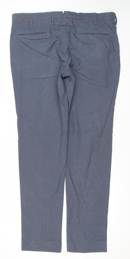 Incotex Men Blue 2XL Slim Fit Chino Trousers Cotton Blend