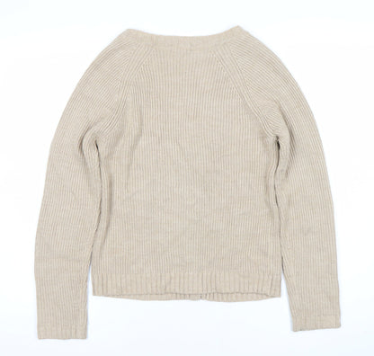 Womens UK Size 12 Marks and Spencer Beige Cardigan Jumper