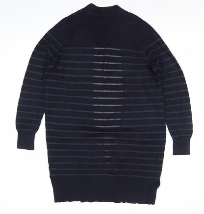 F&F Women’s Blue Striped Long Sleeve Open Cardigan UK 12