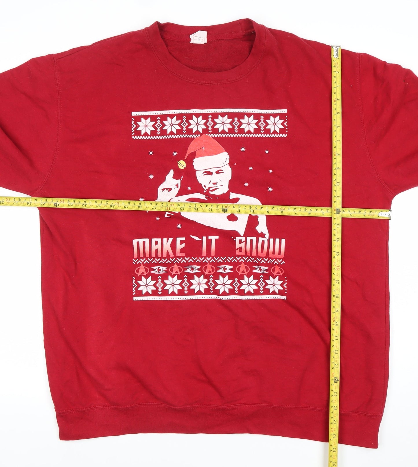 AWDis Men’s Red 2XL Christmas Pullover Sweatshirt Funny Graphic