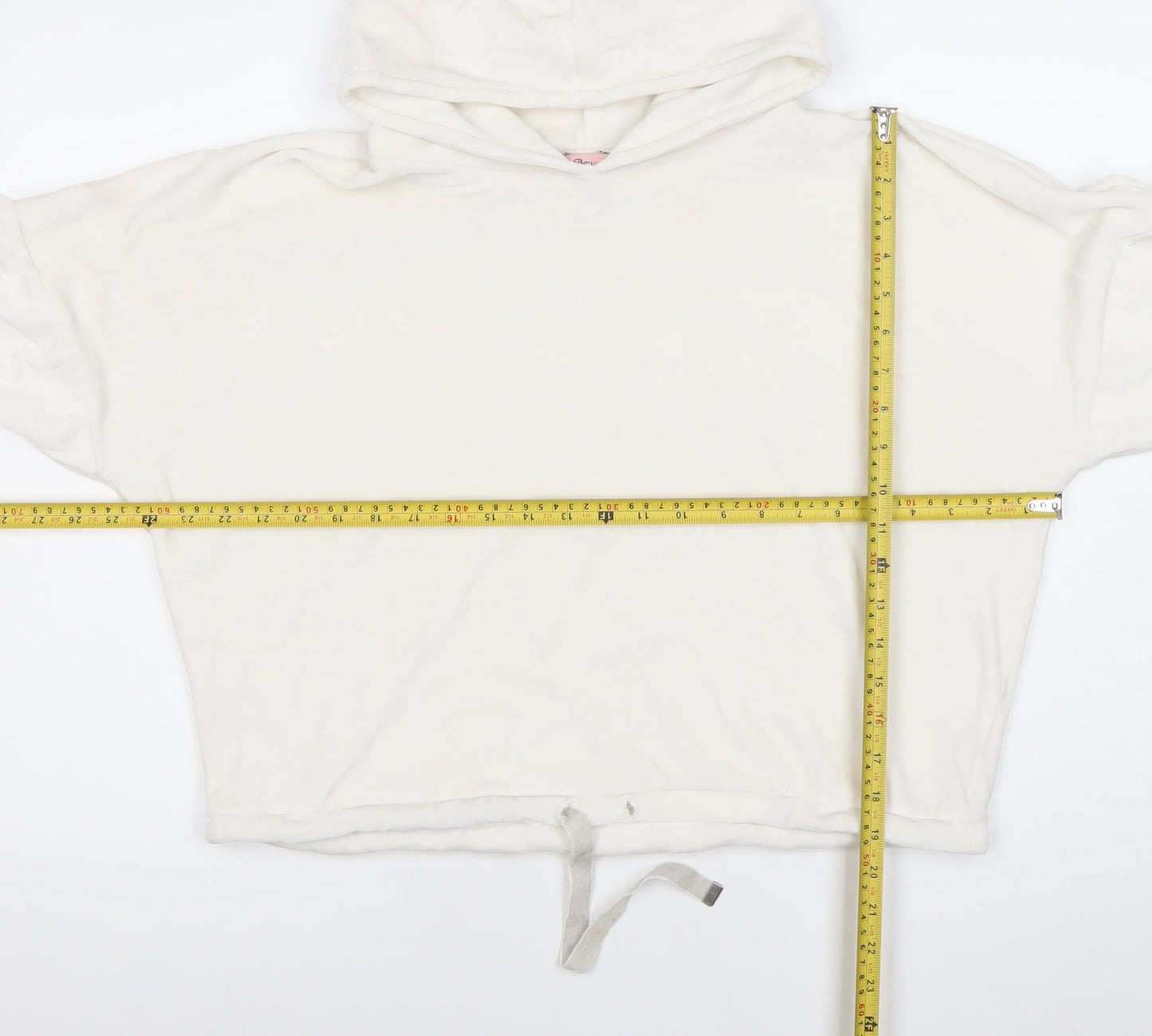 Boux Avenue Women’s White Pullover Hoodie UK 12 Relaxed Fit