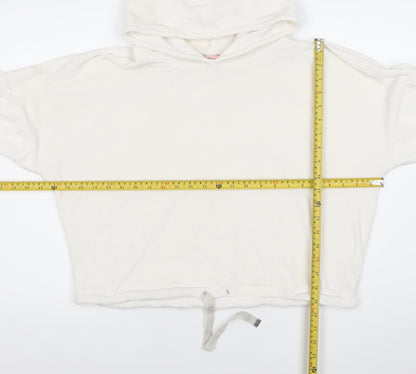 Boux Avenue Women’s White Pullover Hoodie UK 12 Relaxed Fit