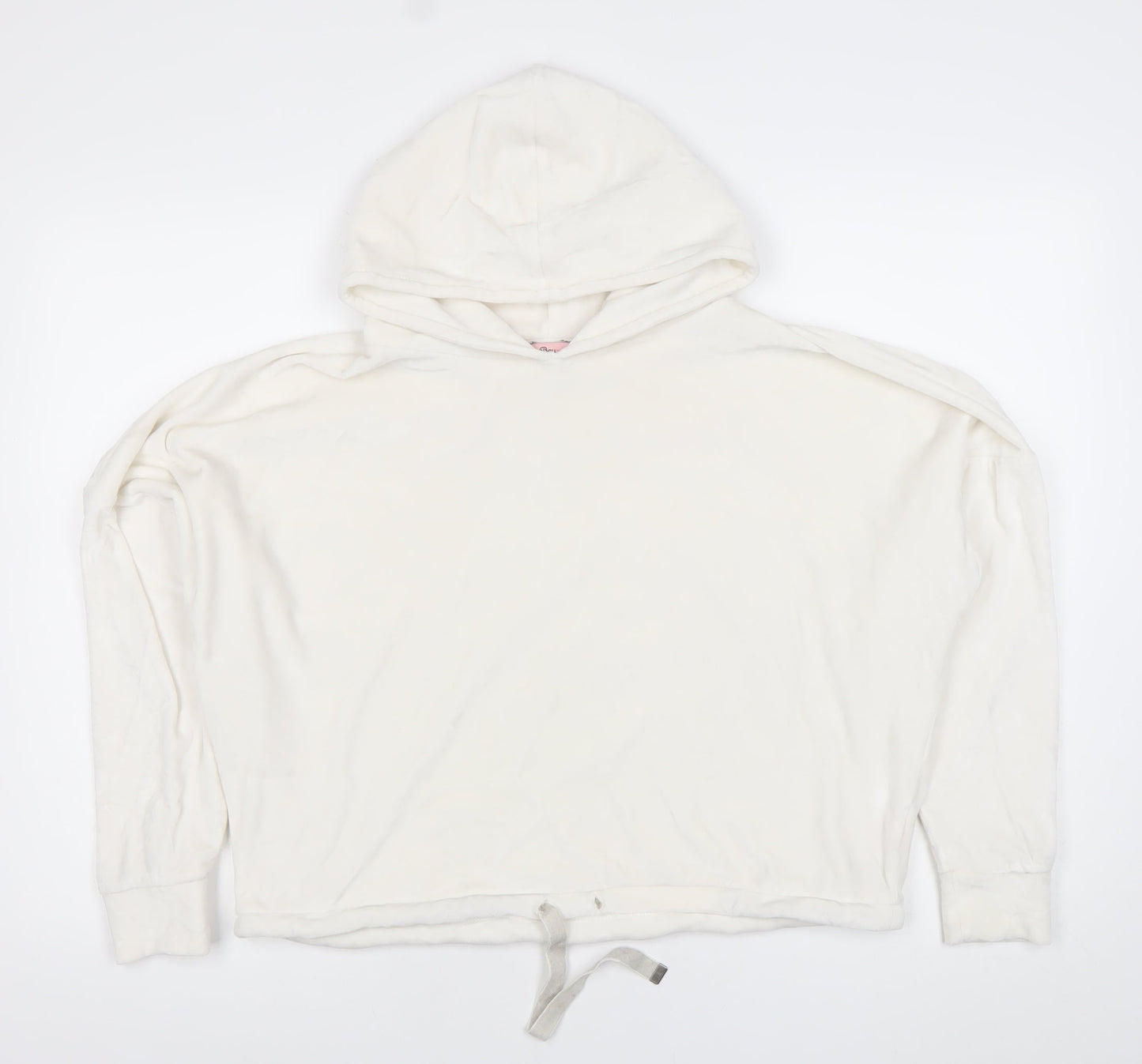 Boux Avenue Women’s White Pullover Hoodie UK 12 Relaxed Fit