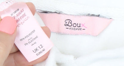 Boux Avenue Women’s White Pullover Hoodie UK 12 Relaxed Fit