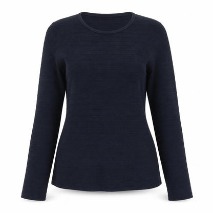 BOSS Womens Black Pullover Jumper M Slim Fit Round Neck Knit Top