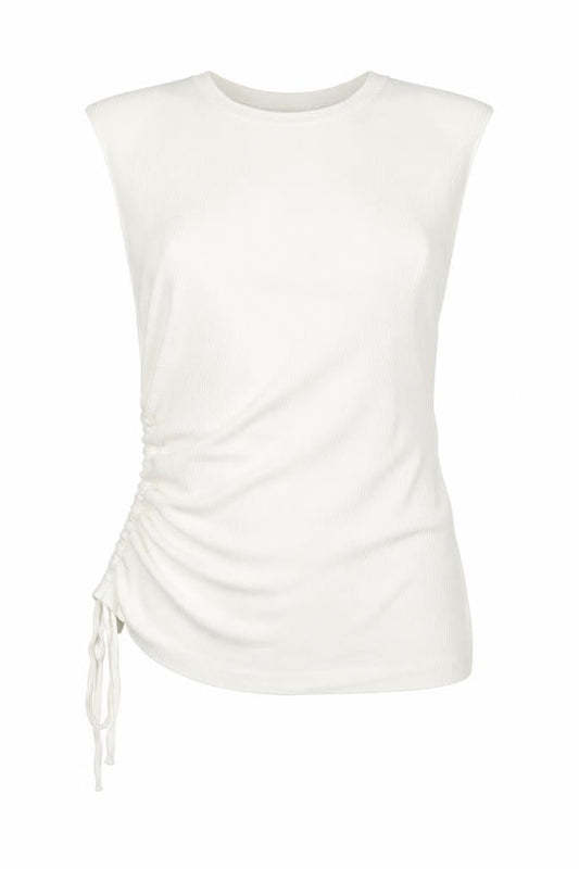 Zara Women’s Ivory Sleeveless Tank Top Size S Knit Slim Fit