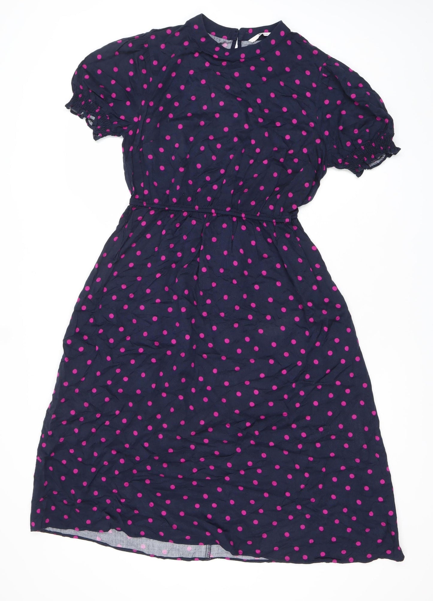 TU Women’s Blue Polka Dot A-Line Knee Length Dress Size 14