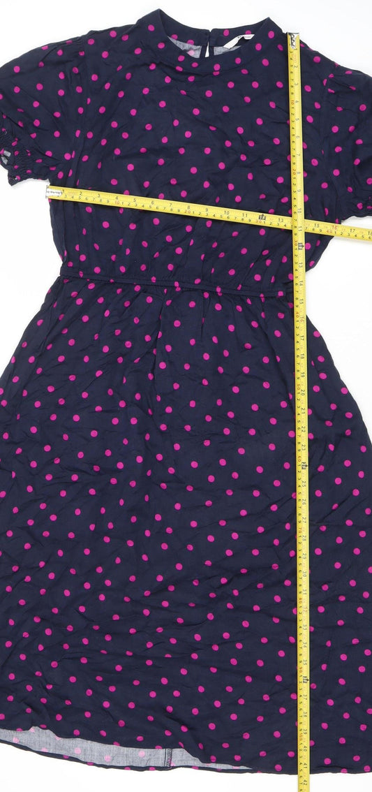 TU Women’s Blue Polka Dot A-Line Knee Length Dress Size 14