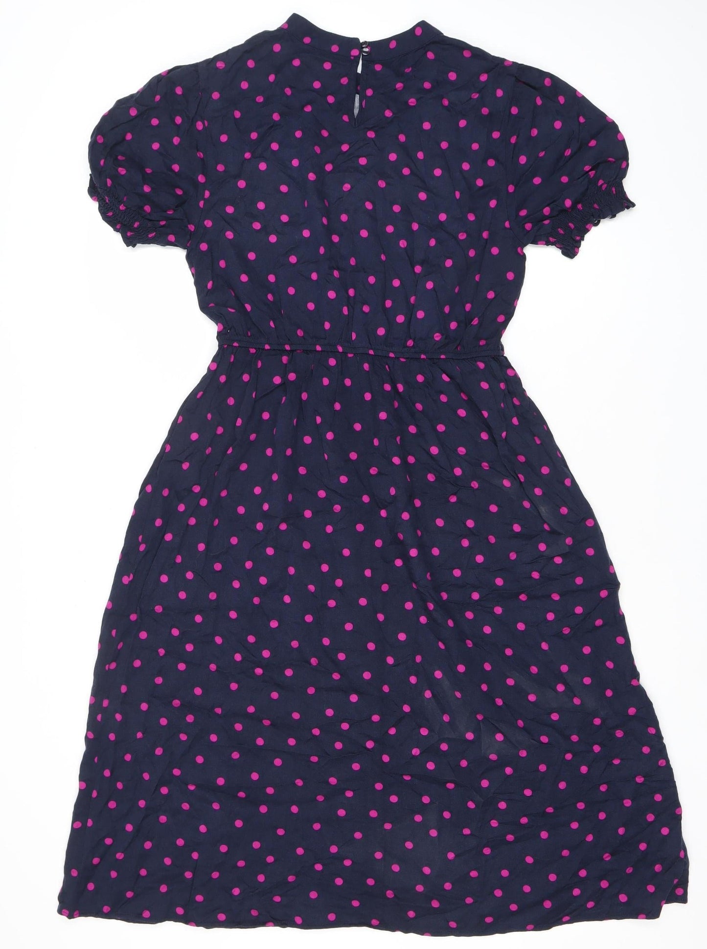 TU Women’s Blue Polka Dot A-Line Knee Length Dress Size 14