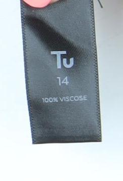 TU Women’s Blue Polka Dot A-Line Knee Length Dress Size 14