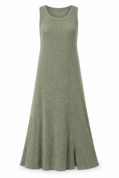 Pull&Bear Women’s Green Midi Tank Dress Size S Viscose Blend