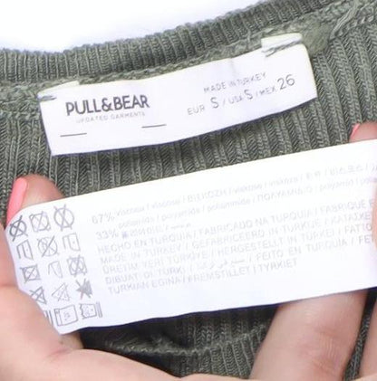 Pull&Bear Women’s Green Midi Tank Dress Size S Viscose Blend