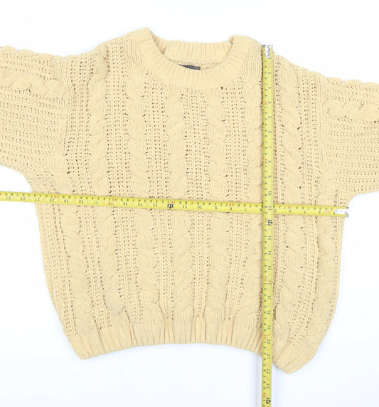 Primark Women’s Beige Cable-Knit Pullover Jumper Size S