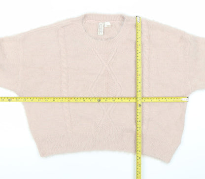 Womens UK Size S H&M Divided Pink Pullover Jumper