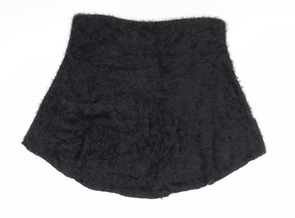 Alice Collins Womens Black Size 12 A-Line Short Skirt Nylon Winter