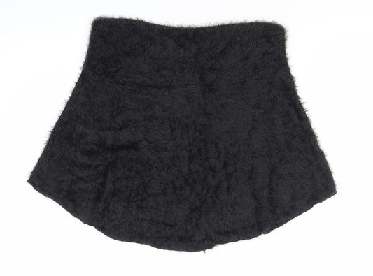 Alice Collins Womens Black Size 12 A-Line Short Skirt Nylon Winter