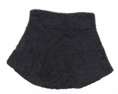 Alice Collins Womens Black Size 12 A-Line Short Skirt Nylon Winter