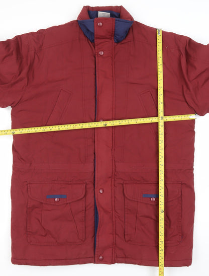 Mens UK Size M Premier Man Red Parka Coat