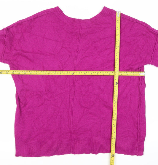 If It Were Me Womens Pink L Pullover Crew Knit Jumper