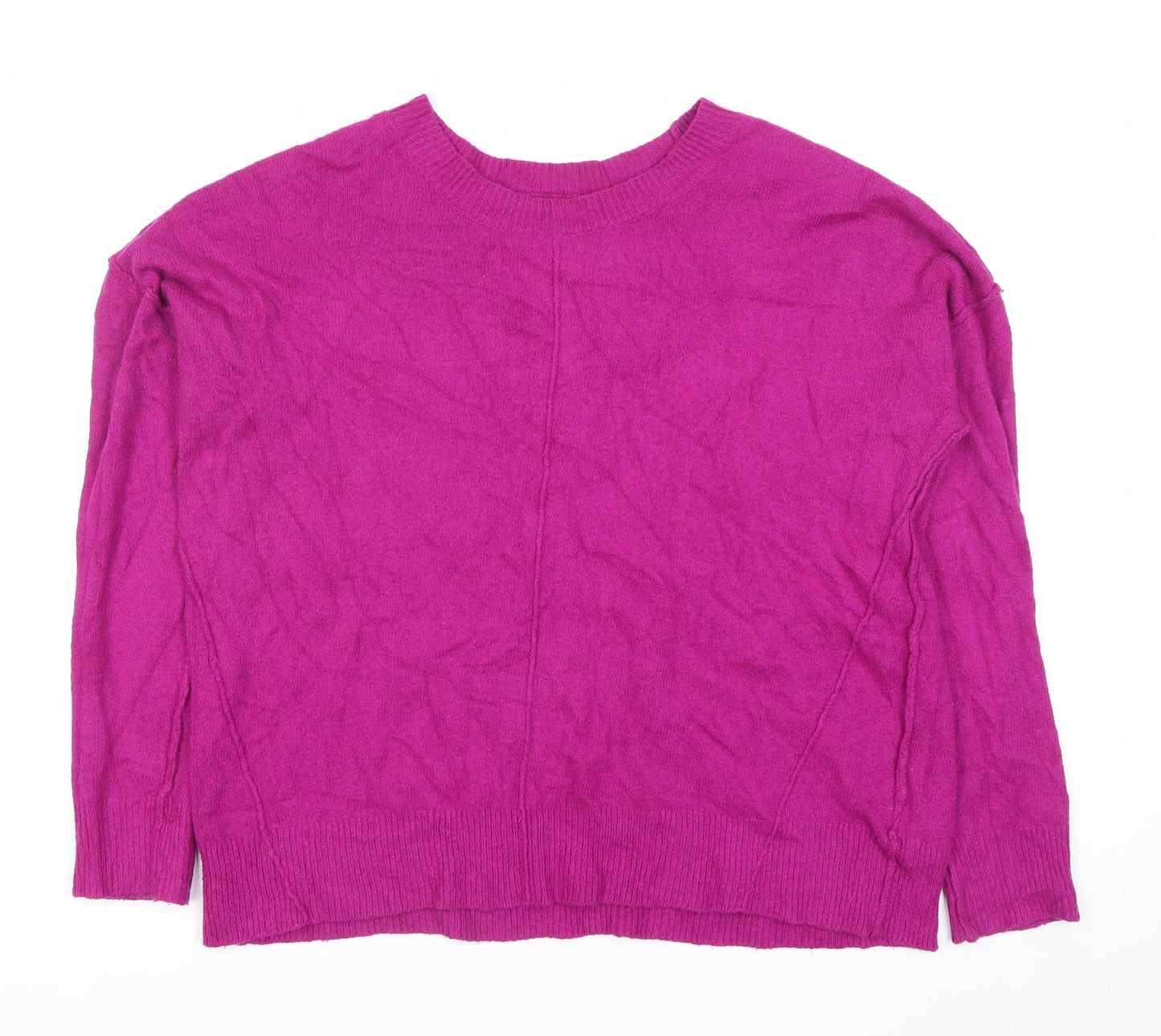 If It Were Me Womens Pink L Pullover Crew Knit Jumper