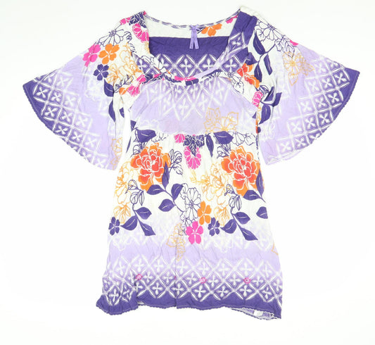 Next Women’s Multicoloured Floral Shift Dress Size 12 Boho Summer