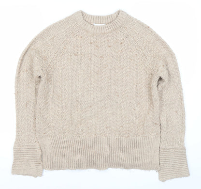 Womens UK Size XS H&M Beige Pullover Jumper