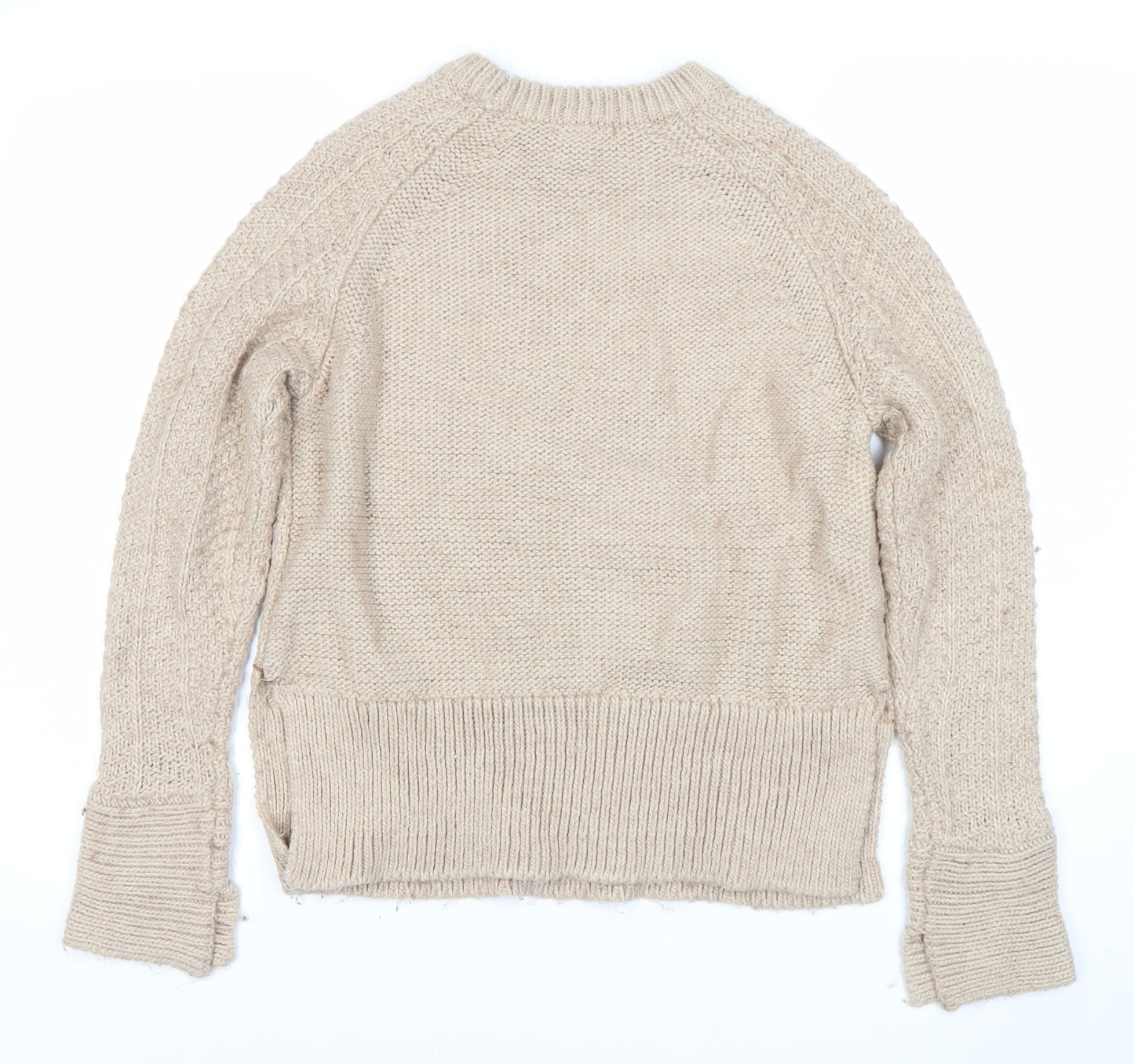 Womens UK Size XS H&M Beige Pullover Jumper