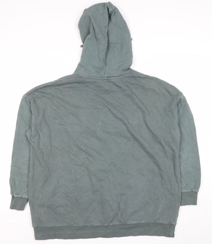 TU Women’s Green Pullover Hoodie Size 16 Love Logo Cotton Blend