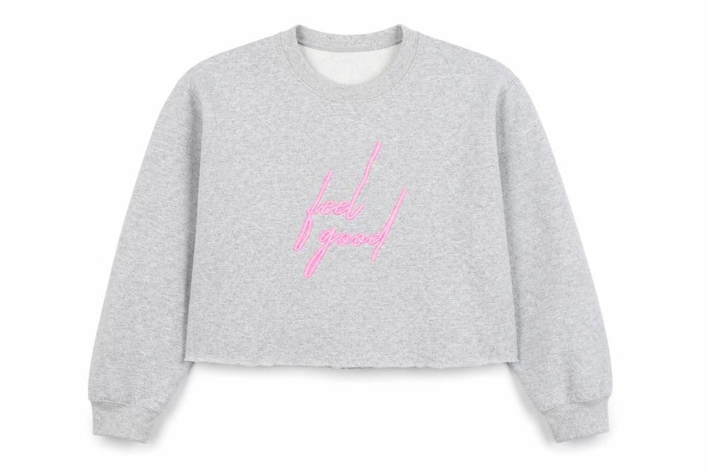River Island Women’s Grey Embroidered Pullover Sweatshirt Size S