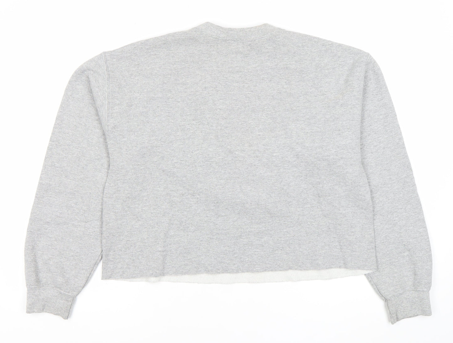 River Island Women’s Grey Embroidered Pullover Sweatshirt Size S