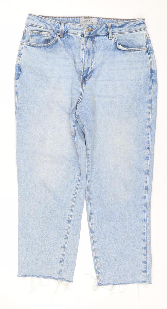 New Look Womens Blue Straight Leg Jeans Size 12 Light Wash
