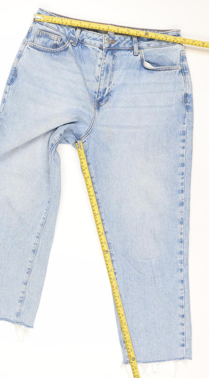 New Look Womens Blue Straight Leg Jeans Size 12 Light Wash