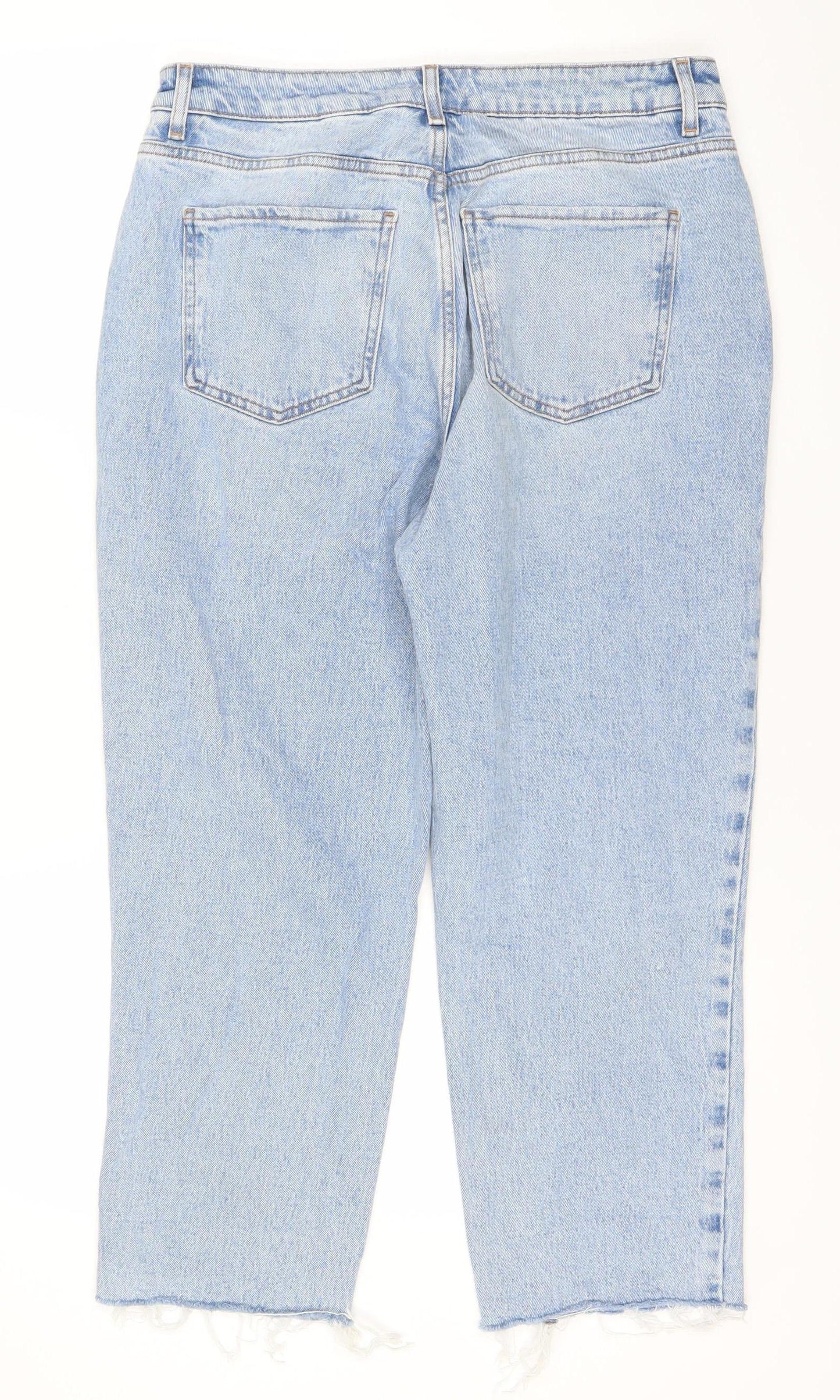 New Look Womens Blue Straight Leg Jeans Size 12 Light Wash