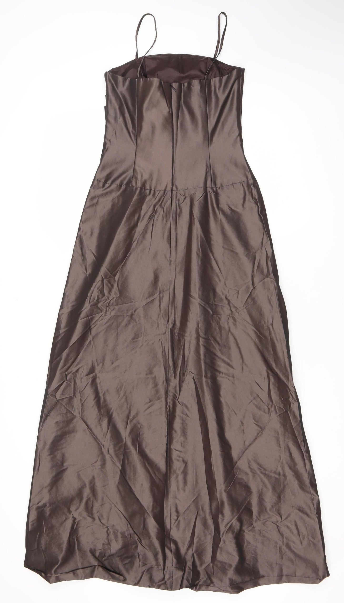 Monsoon Women’s Brown Size 8 Long Slip Dress Formal Cocktail