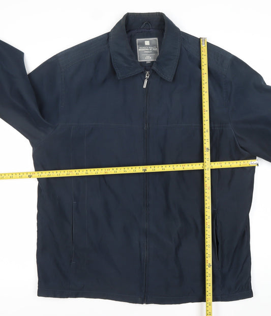 TU Men’s Blue Full Zip Casual Jacket Size L Polyester Nylon