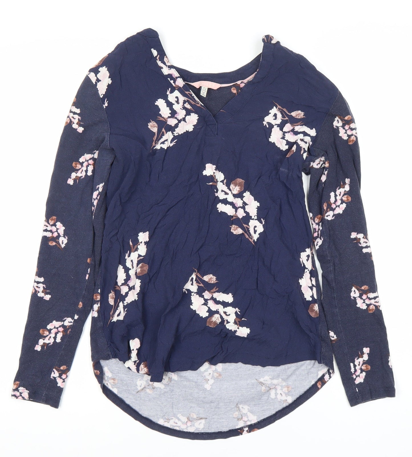 Womens UK Size 8 Joules Blue Tunic Blouse