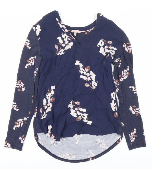 Womens UK Size 8 Joules Blue Tunic Blouse