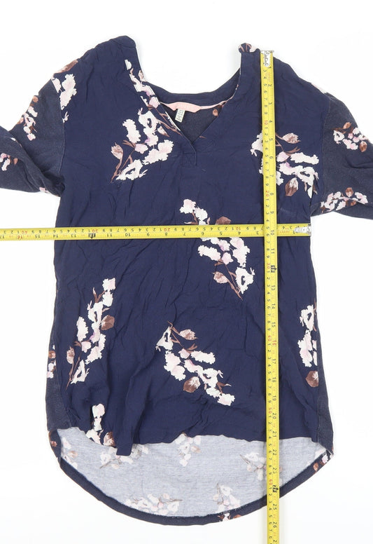 Womens UK Size 8 Joules Blue Tunic Blouse