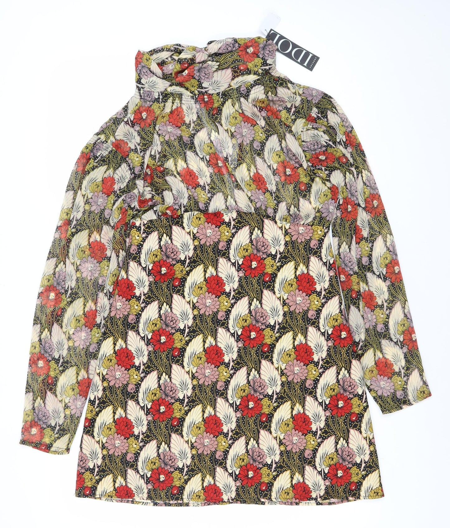 Topshop Women’s Multicoloured Floral Shift Dress Size 8