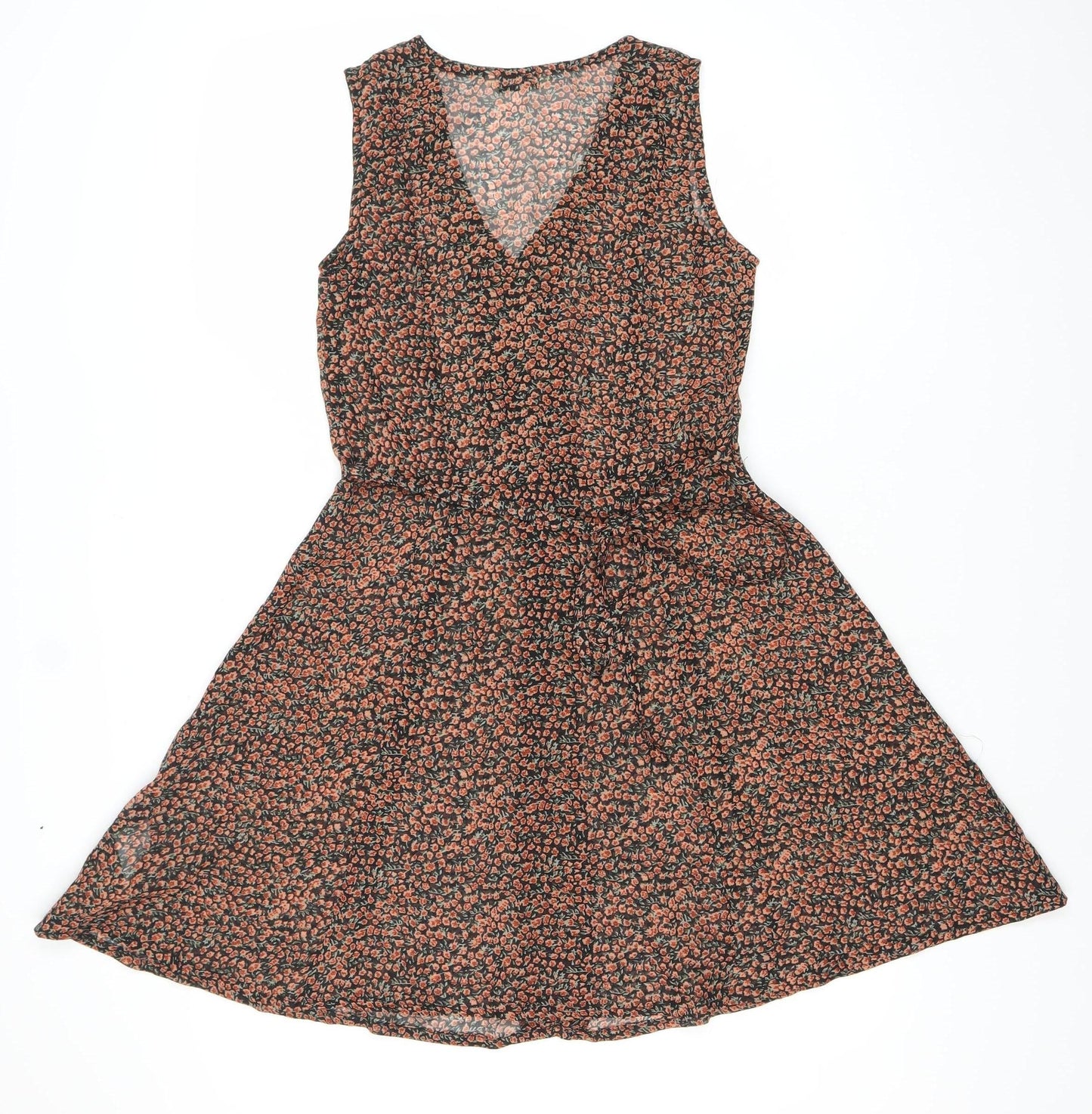 Brave Soul Womens Multicoloured XS A-Line Floral Midi Dress