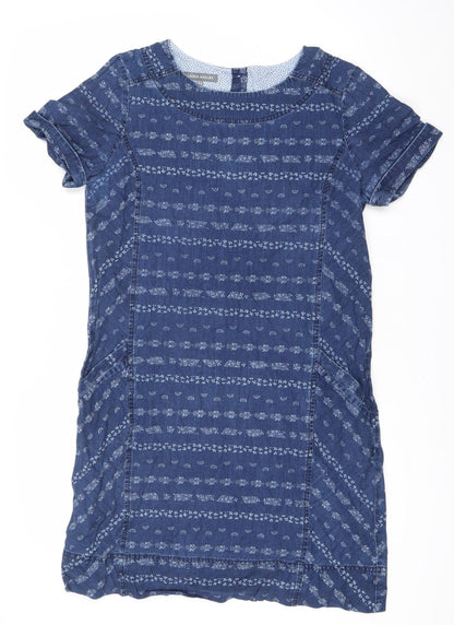 Laura Ashley Women’s Blue Floral Shift Dress Size 12 Boho Casual