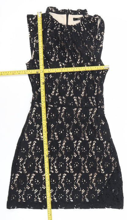 Oasis Women’s Black Lace A-Line Dress Size 8 Cocktail Party