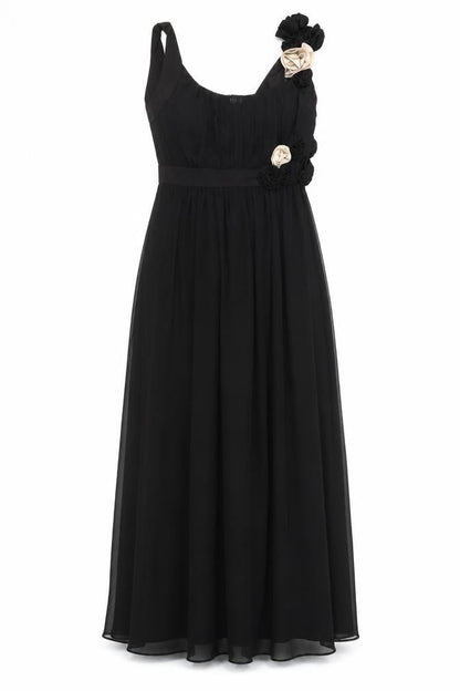 Next Womens Black Size 8 Maxi Scoop Neck Formal Evening Dress