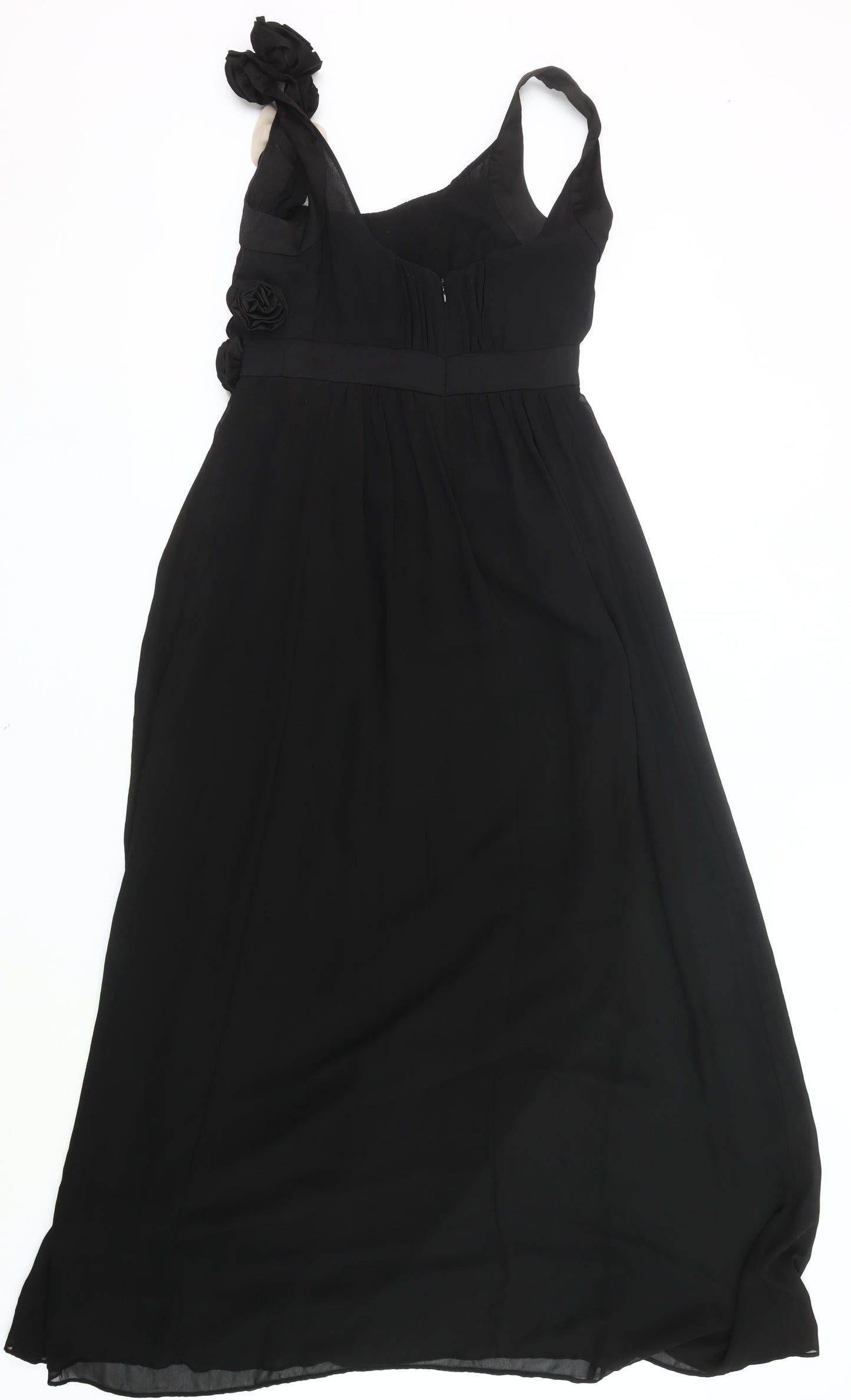 Next Womens Black Size 8 Maxi Scoop Neck Formal Evening Dress