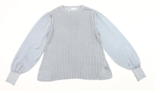 Womens UK Size M Zara Grey Pullover Jumper