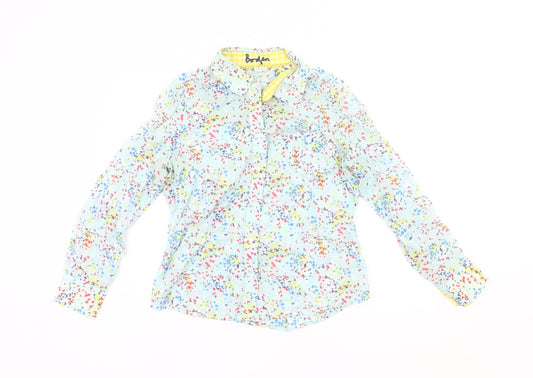 Boden Womens Multicoloured Floral Cotton Button-Up Shirt UK 12P