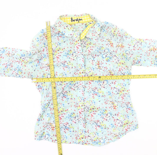 Boden Womens Multicoloured Floral Cotton Button-Up Shirt UK 12P