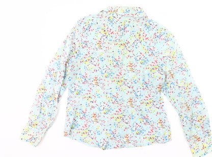 Boden Womens Multicoloured Floral Cotton Button-Up Shirt UK 12P