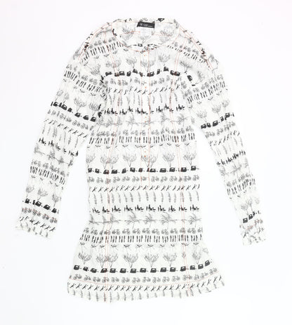Étoile Isabel Marant Womens White Blouse UK 8 Tunic Long Sleeve